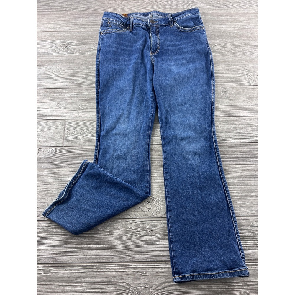 Wrangler Retro Mae Mid Rise Bootcut Jeans Medium Wash Blue 12 SHT 10WUT74KJ